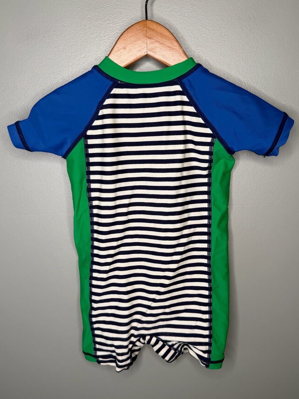 Hanna Andersson Stripe Colorblock Short Rashguard - Picture 3 of 9